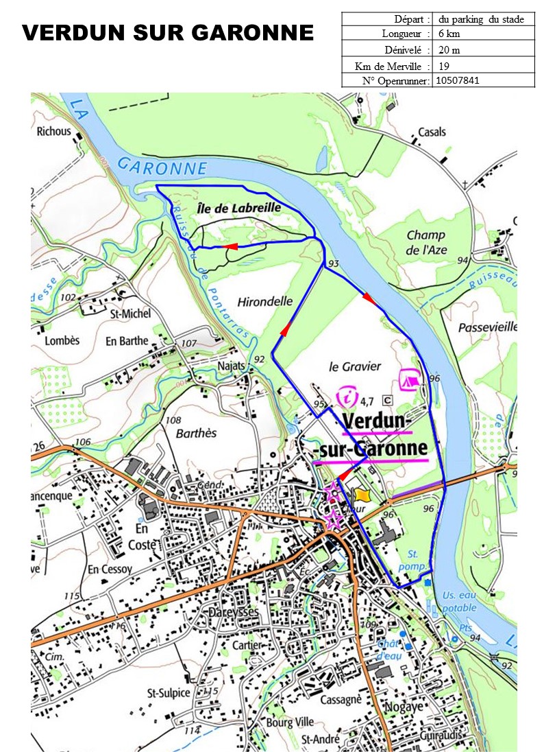 Randonnée à Verdun sur Garonne